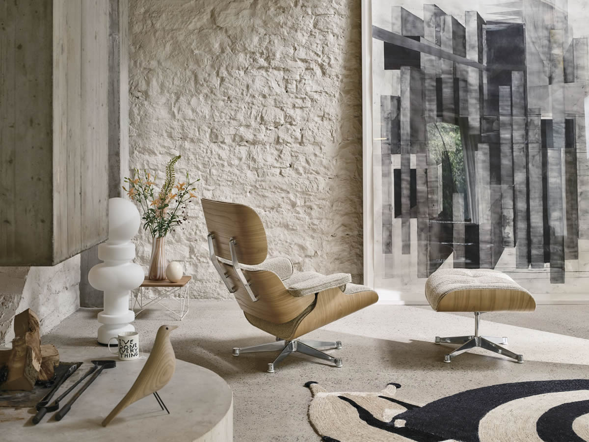 Eames Lounge Chair Kastanie schwarz