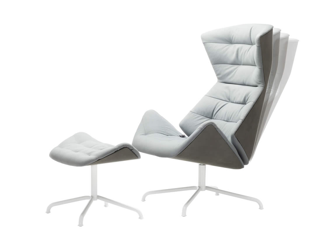 Lounge Sessel 808 "Air" mit Hocker