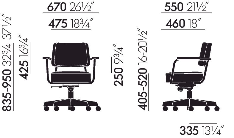 vitra-b-rostuhl-fauteuil-direction-pivotant