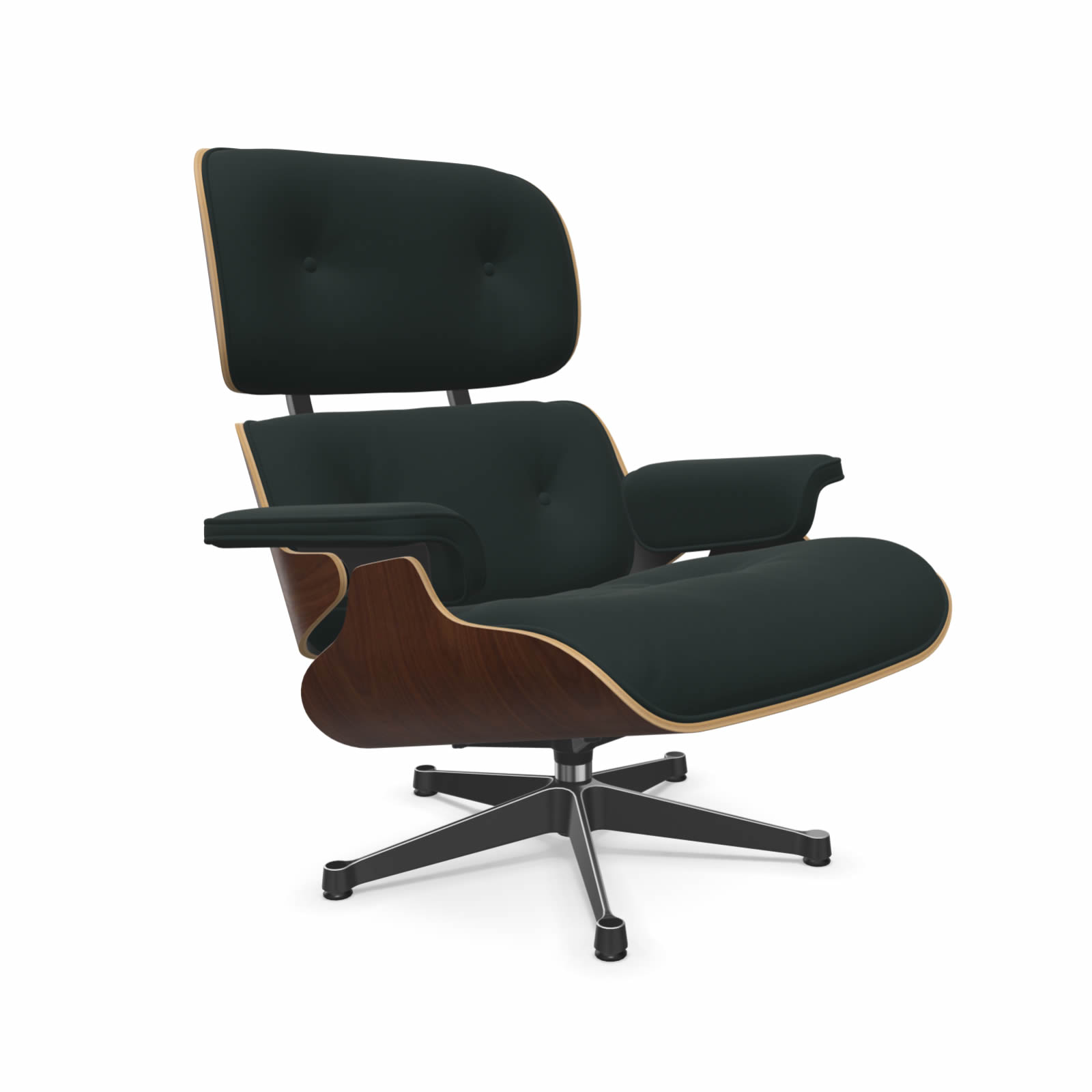 Eames Lounge Chair Nussbaum dunkel Stoff Calma