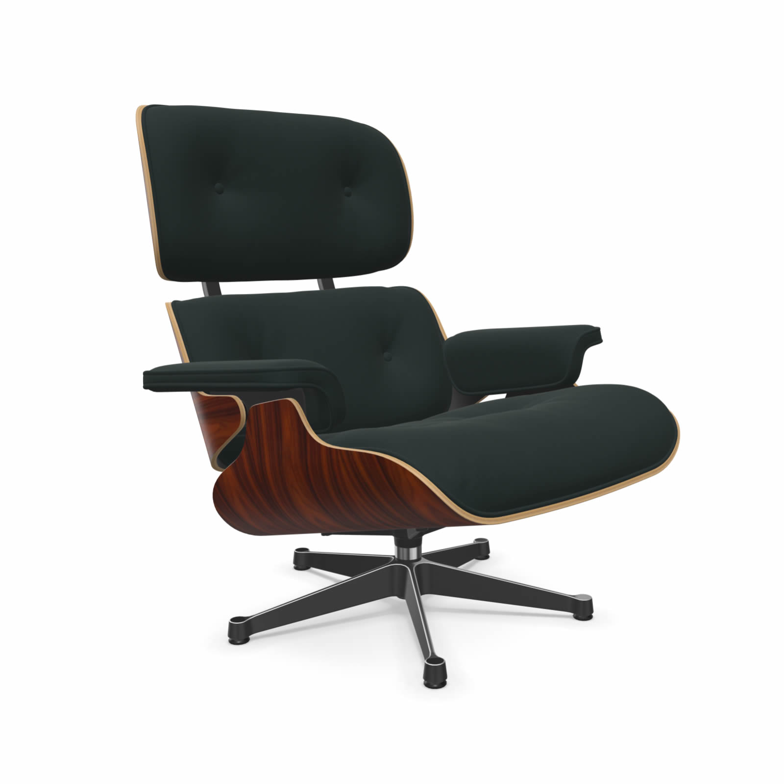 Eames Lounge Chair Santos Palisander Stoff Calma