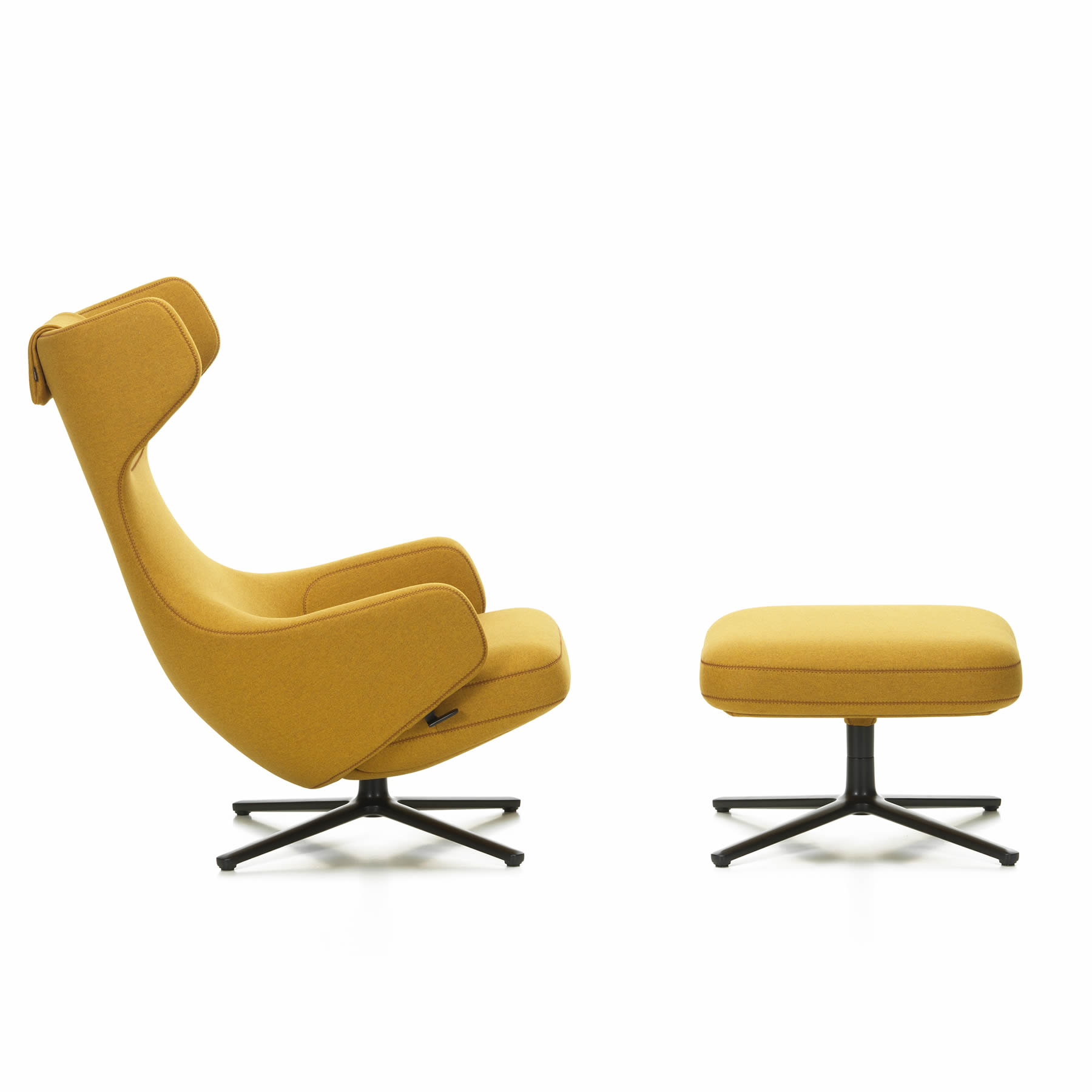 Grand Repos Sessel mit Ottoman in Stoff Cosy 2 Canola