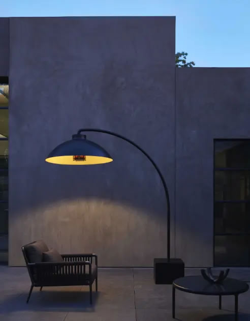 DOME FS Outdoor Bogenleuchte mit Heizstrahler