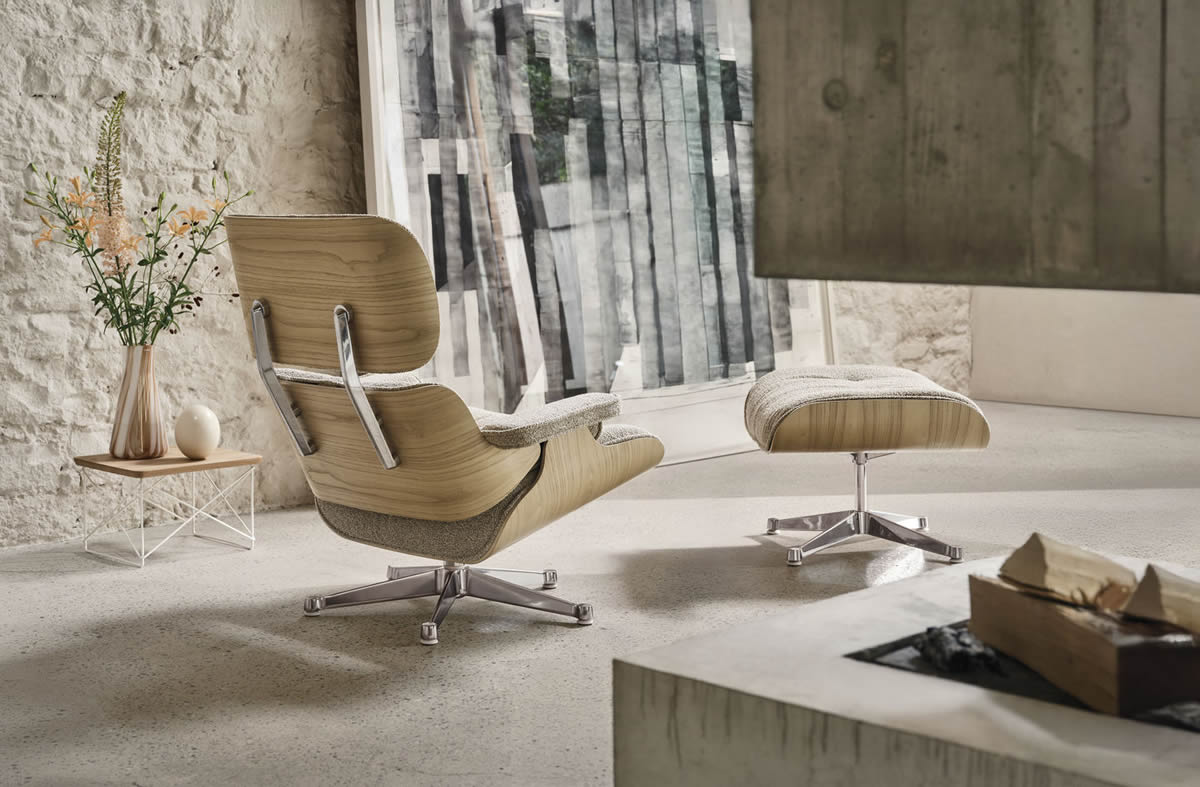Eames Lounge Chair Kastanie schwarz