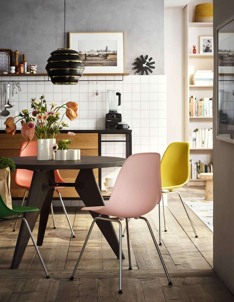 Eames Plastic Side Chair RE DSX