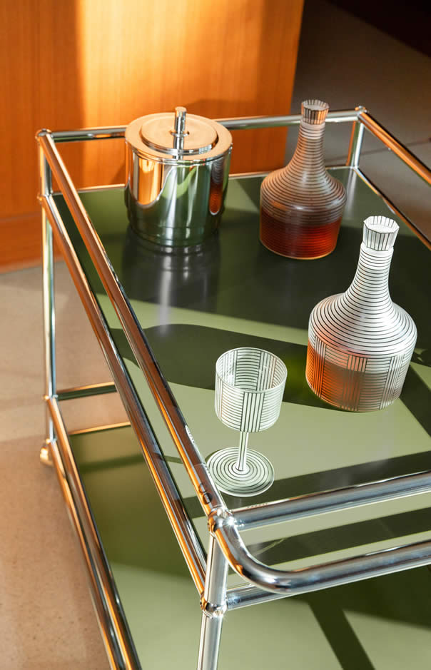 Servierwagen Olivgrün