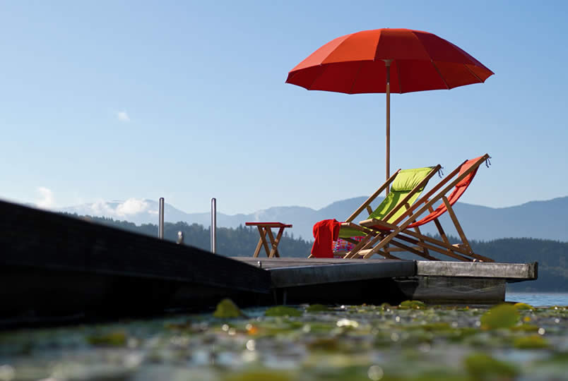 Pagodenschirm mit Bodenplatte