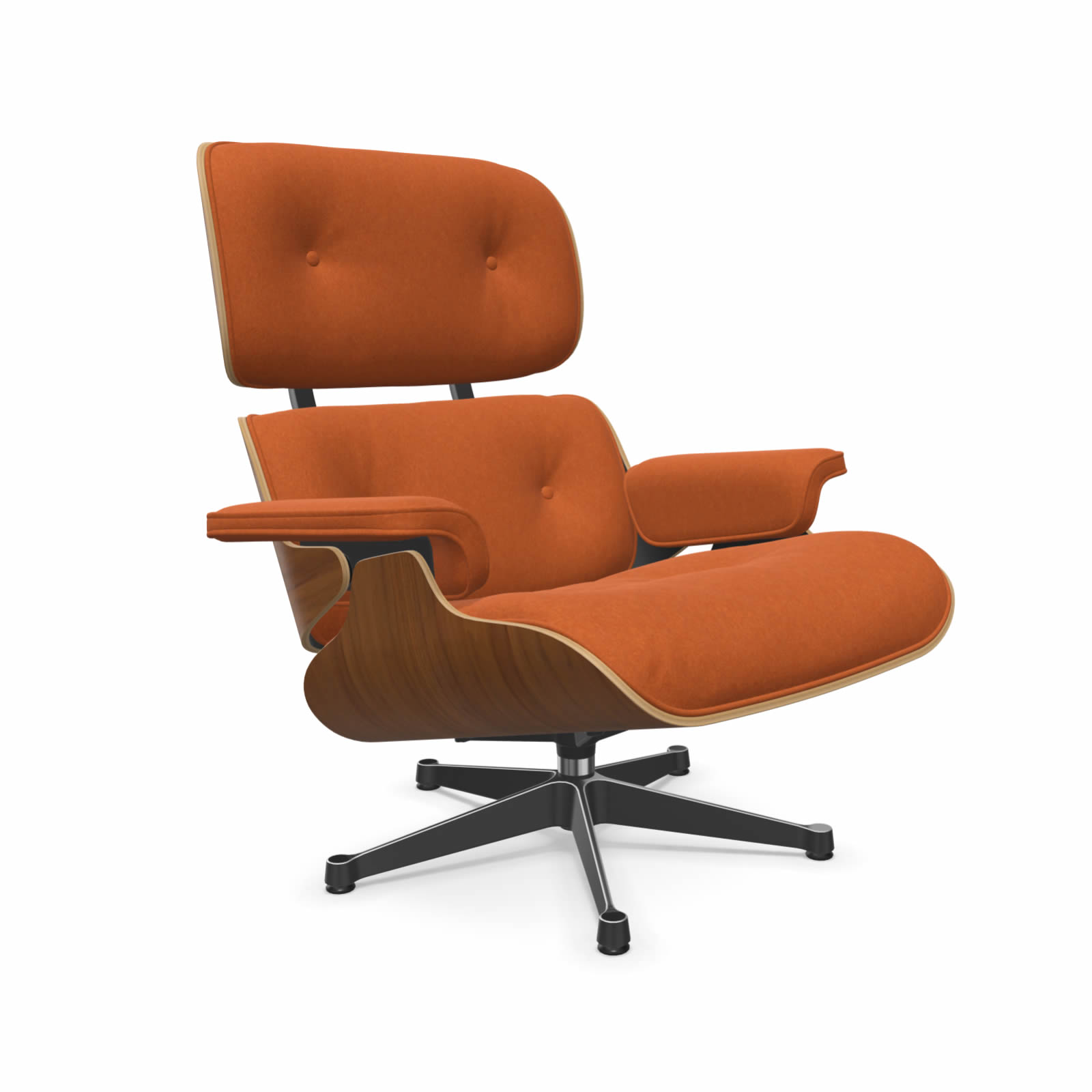 Eames Lounge Chair Nussbaum natur Stoff Calma