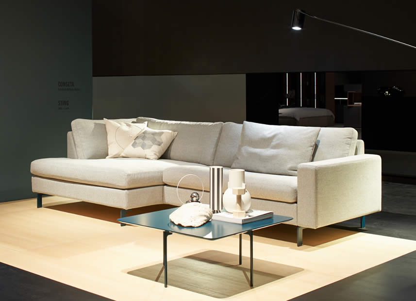 CONSETA Sofa mit quadratischer Abschlussliege