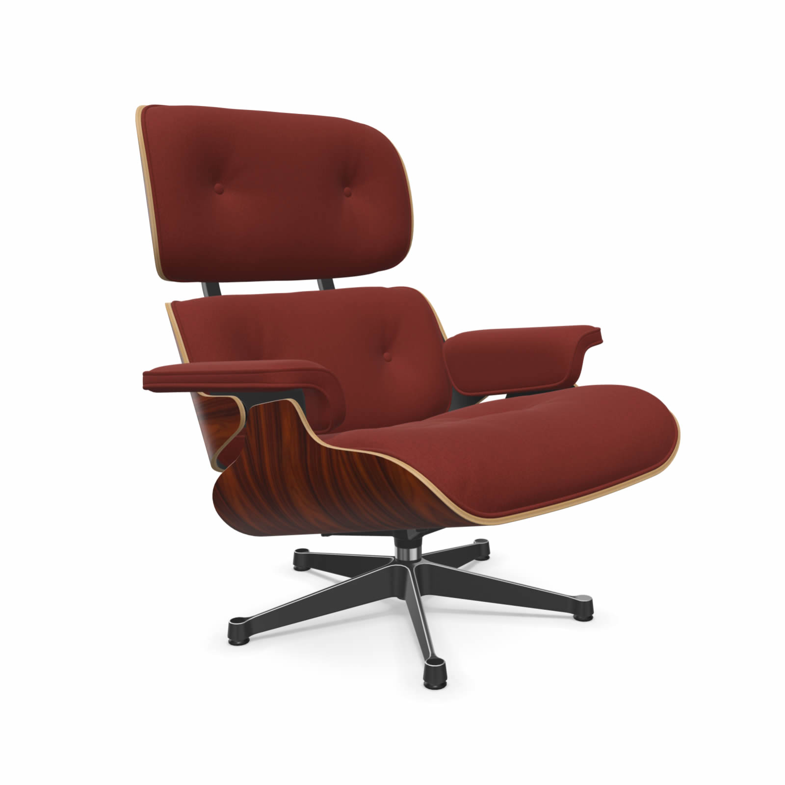 Eames Lounge Chair Santos Palisander Stoff Calma