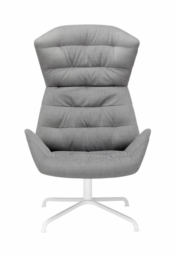 Lounge Sessel 808 "Grey" mit Hocker