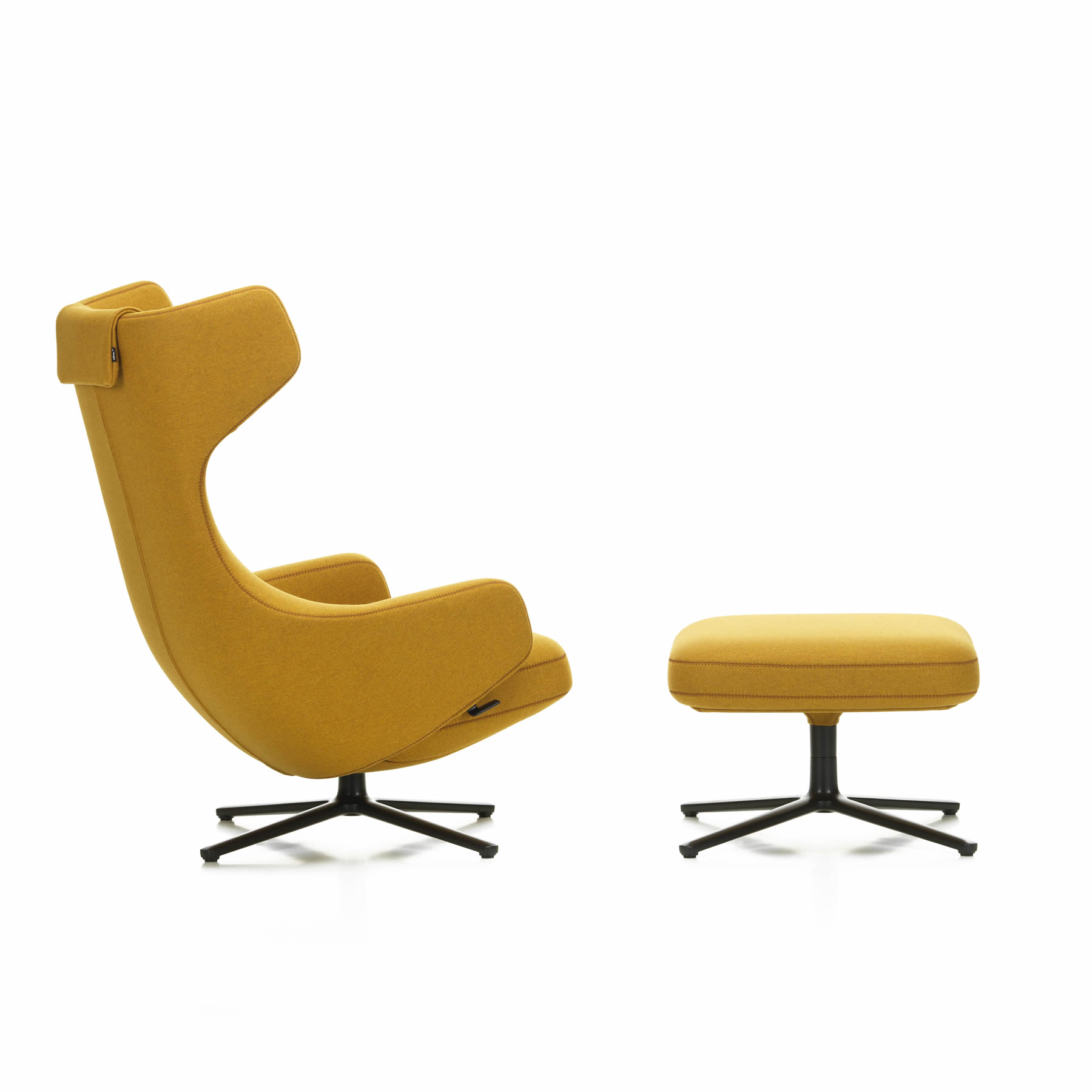 Grand Repos Sessel mit Ottoman in Stoff Cosy 2 Canola