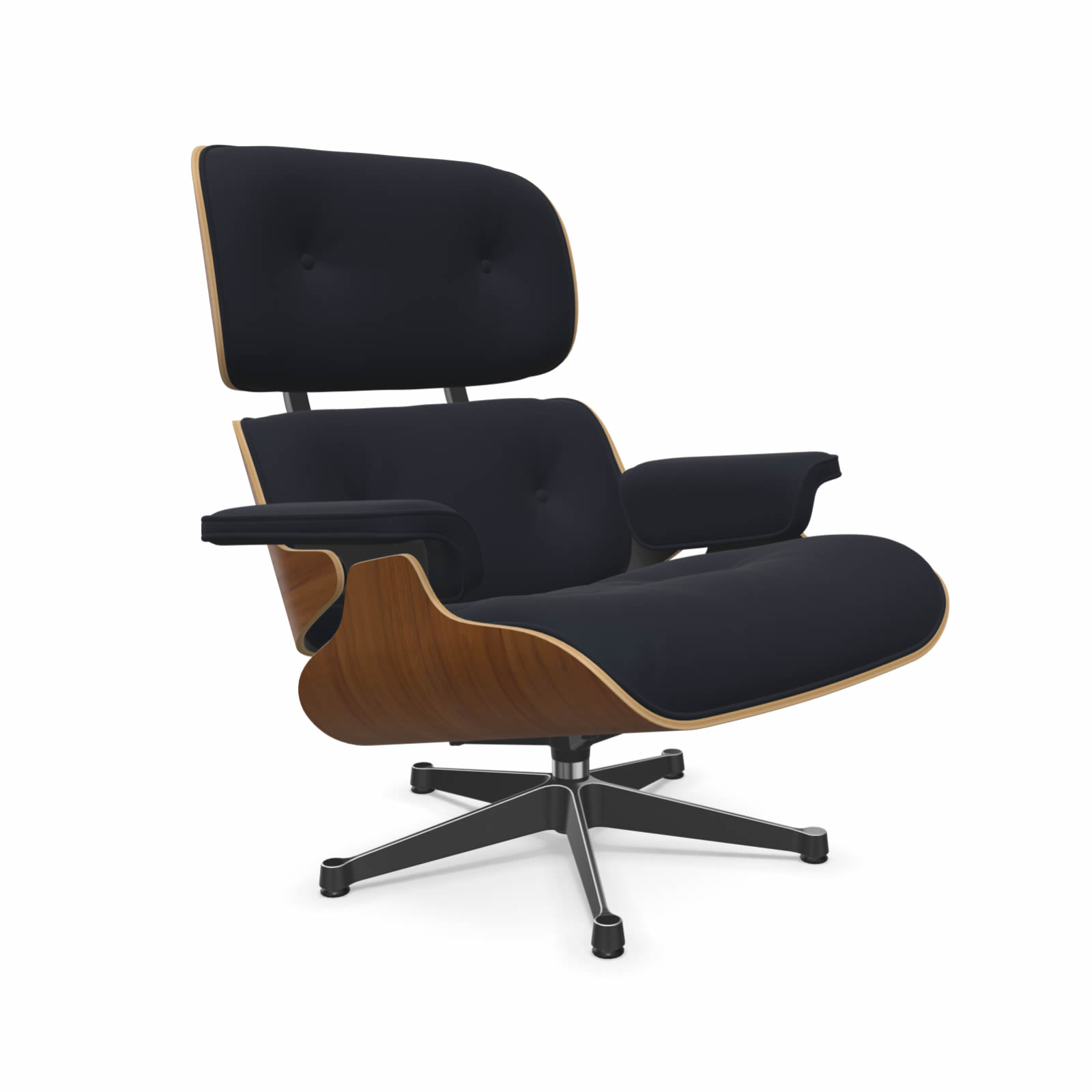 Eames Lounge Chair Nussbaum natur Stoff Calma