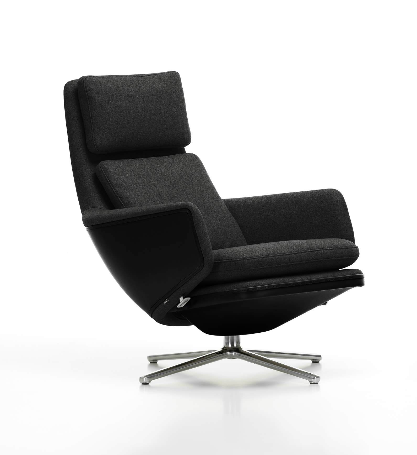 Grand Relax Sessel Stoff mit Leder Forte Dekor