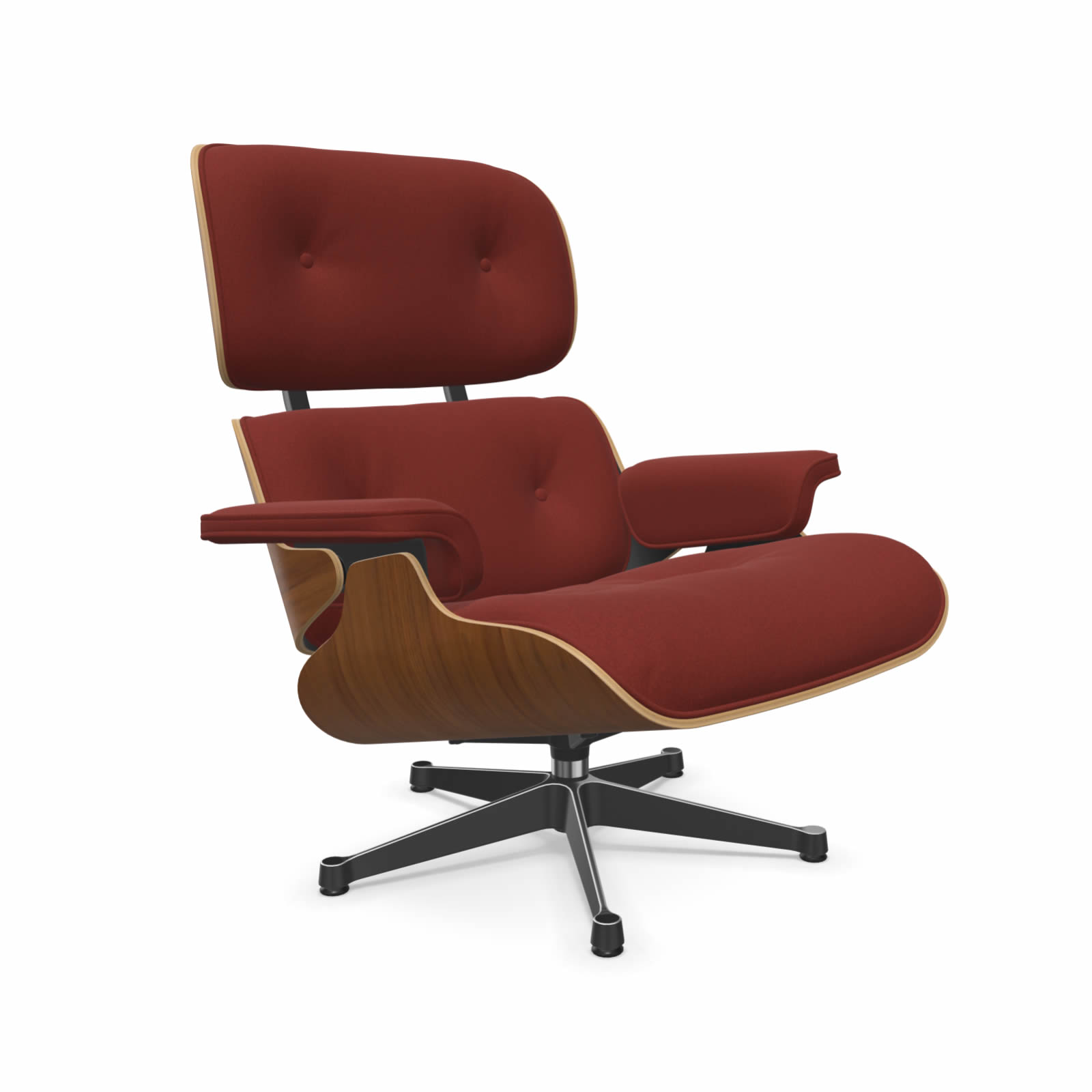 Eames Lounge Chair Nussbaum natur Stoff Calma