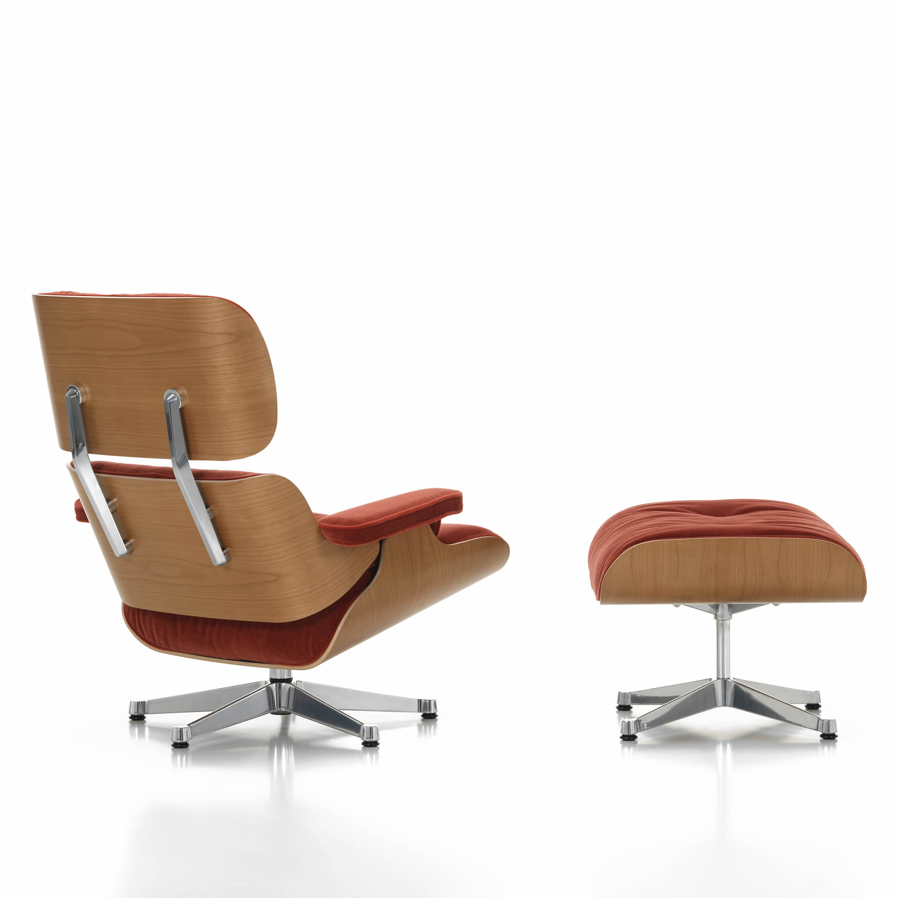 Eames Lounge Chair Kirsche natur Stoff Calma