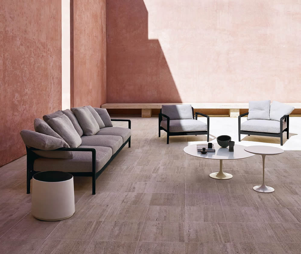 Lissoni Outdoor Hocker Couchtisch rund