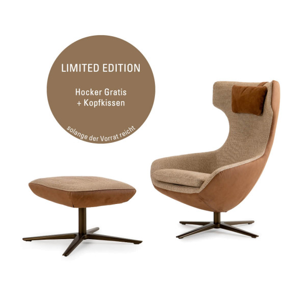 Caruzzo Sessel Plus mit Hocker Limited Edition