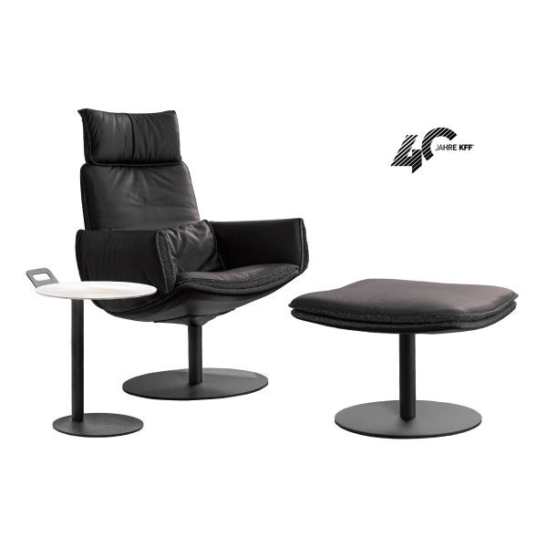 CADO Lounge Sessel mit Ottoman und Beistelltisch DISC Jubiläums Edition